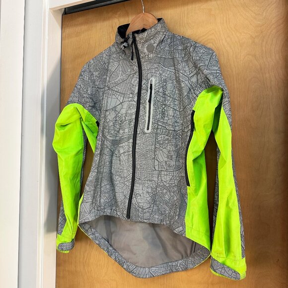 Showers Pass Hi-Viz Silver Bicycle Rain Jacket - Picture 1 of 5
